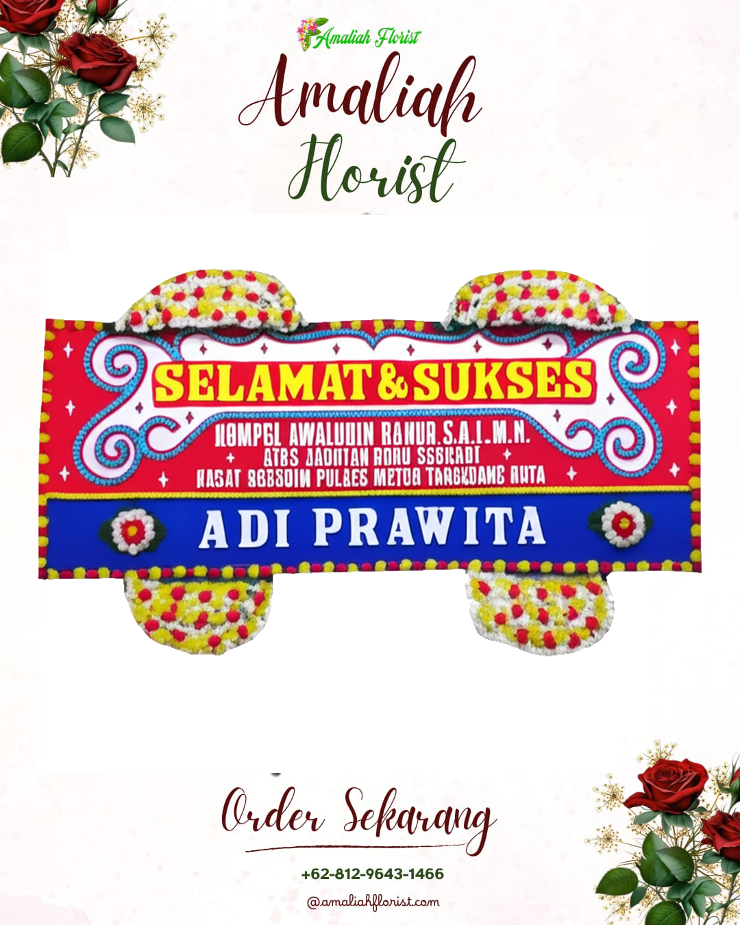 Papan Bunga Ucapan Selamat Kunir